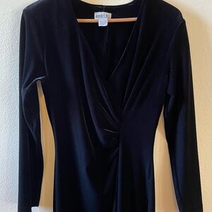 ROBBIE BEE Black Velvet Maxie Dress: Size 8